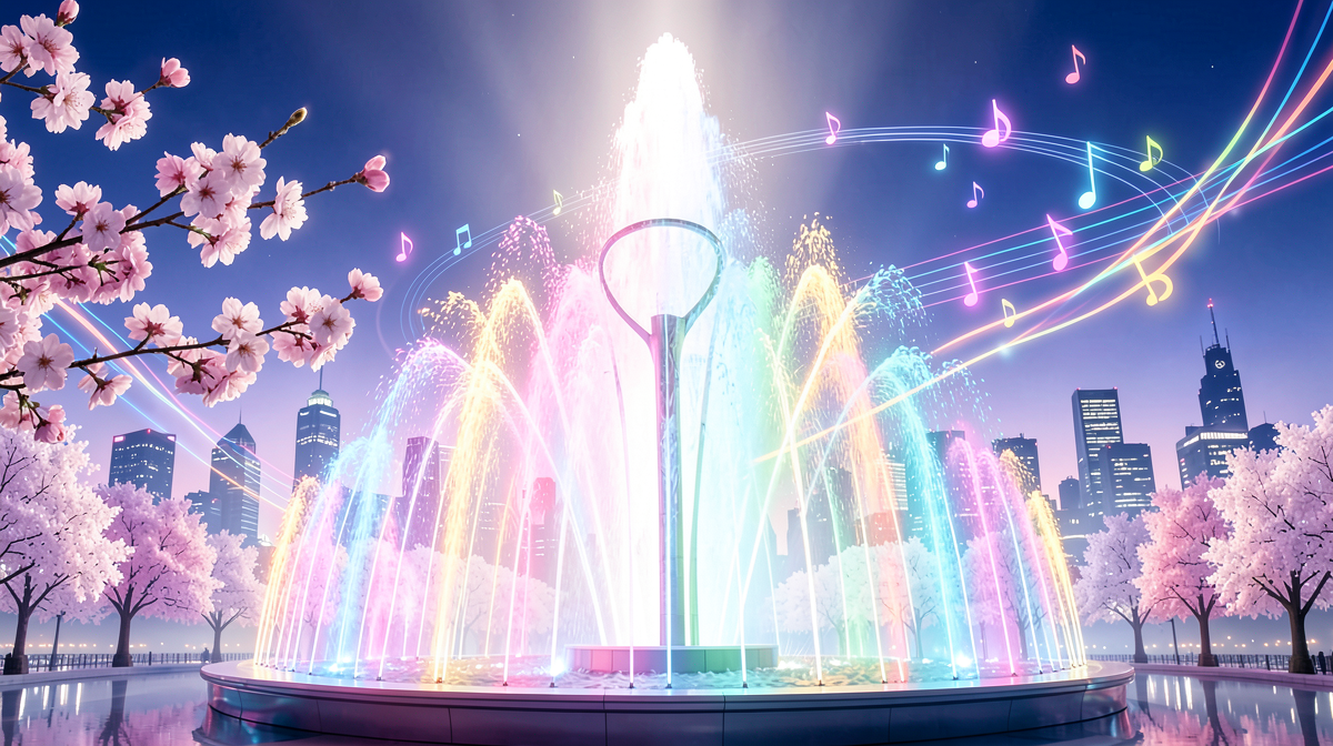 お台場に誕生した世界最大級の噴水、東京アクアシンフォニーが本格稼働